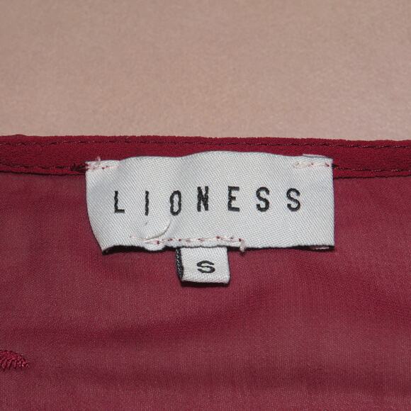 Lioness Red Baby Brooke Sheer Deep V-Neck Embroidered Romper - Picture 9 of 11